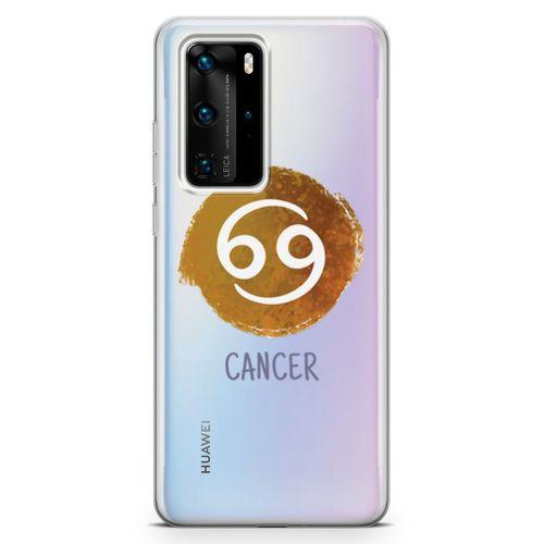 Huawei P40 Pro Kılıf Burçlar Yengeç Arka Kapak Koruma Desenli Full Koruyucu