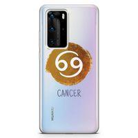 Huawei P40 Pro Kılıf Burçlar Yengeç Arka Kapak Koruma Desenli Full Koruyucu