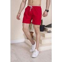 Erkek Deniz Şortu Fermuarlı Cepli File Astarlı - Kırmızı