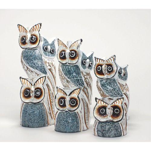 Ahşap 3'lü Baykuş Seti 3okas-18