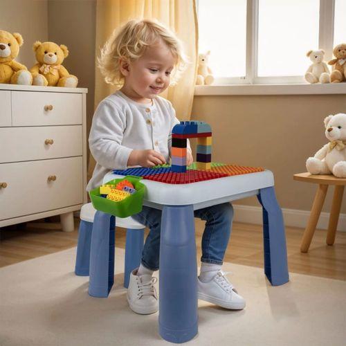 Eğitici Oyuncak URT035-002 BÜYÜK SANDALYELİ 64 PCS Bİ-BLOKS MASASI