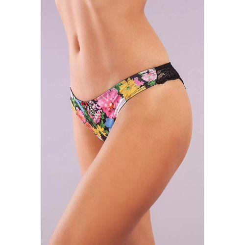 Golshan Garden Brazillian Slip, Kadın Dantelli Çiçek Baskılı Brezilyan Külot