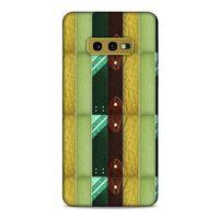 Samsung Galaxy S10e Kılıf Patchwork (15) Antişok Kılıf Yeşil Kahve