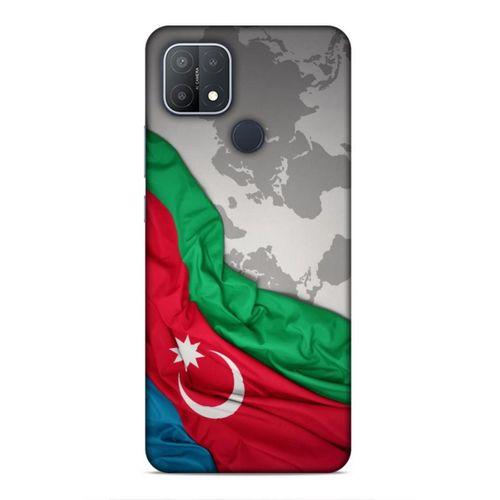 Oppo A15s Uyumlu Kılıf Azarbaijan (16) Kalın Kılıf Harita Bayrak