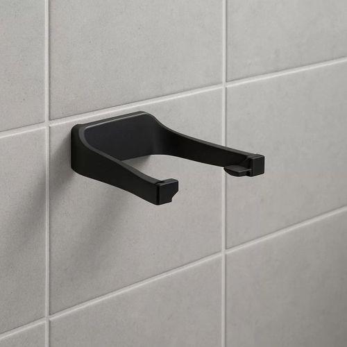 Modern Siyah Tuvalet Kağıtlığı Duvar Tipi Minimal Tasarım Peçetelik