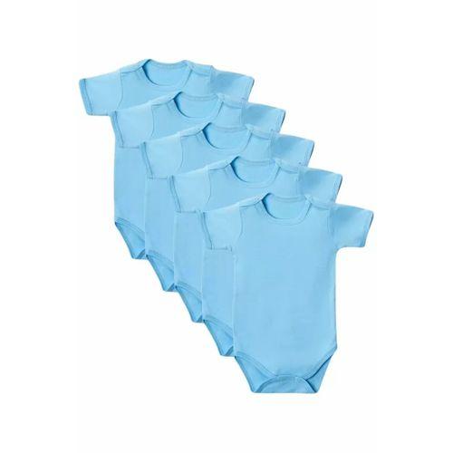 Mavi Yarım Kol Body Zıbın 2-7 YAŞ Çocuklar İçin (5 ADET) Alttan Çıtçıtlı Özel Gereksinimli