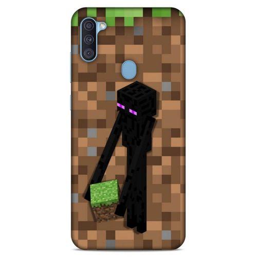 Lopard Samsung Galaxy A11 Uyumlu Kılıf PiXel (26) Tpu Silikon Kılıf Kahverengi MC