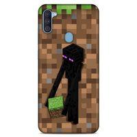 Lopard Samsung Galaxy A11 Uyumlu Kılıf PiXel (26) Tpu Silikon Kılıf Kahverengi MC