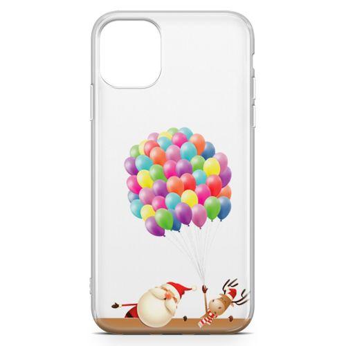 Apple iPhone 11 Pro Kılıf Balon Noel Geyik Arka Kapak Koruma Desenli Full Koruyucu