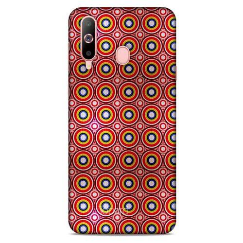 Samsung Galaxy A60 Kılıf Pastel Renkler (40) Fit Silikon Kılıf Yeşil Kırmızı