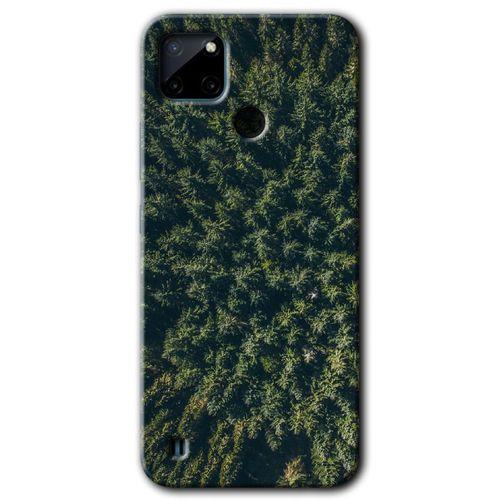 Realme C21 Kılıf HD Desen Baskılı Arka Kapak - Çam Ağacı Ormanı + Kırılmaz Cam