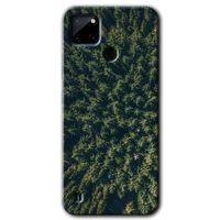 Realme C21 Kılıf HD Desen Baskılı Arka Kapak - Çam Ağacı Ormanı + Kırılmaz Cam