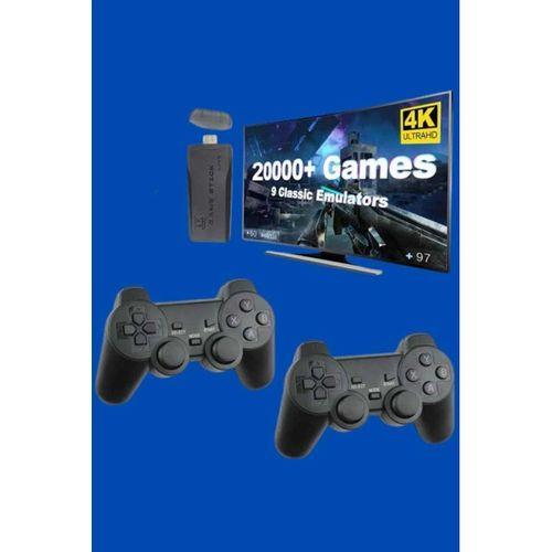 Retro Oyunlar 4k Game Stick 2.4g Kablosuz Çift Kol 3500 Oyun Atari