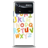 Xiaomi Poco X4 Pro 5G Kılıf HD Baskılı Kılıf - Alfabe + Tam Ekran Koruyucu