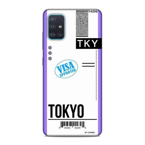 Samsung Galaxy A51 Kılıf Uçak Bileti Tokyo Arka Kapak Koruma Desenli Full Koruyucu