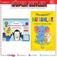 Becerikli Kaşifler Cırt Cırtlı Robotik Kodlamaya Giriş Aktivite Kitabım ve Bıcırık Eğlenceli Hayvanlar Seti 2 Kitap