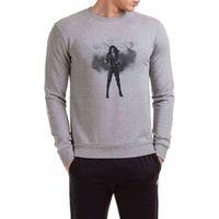 The Witcher Baskılı Gri Erkek Sweatshirt