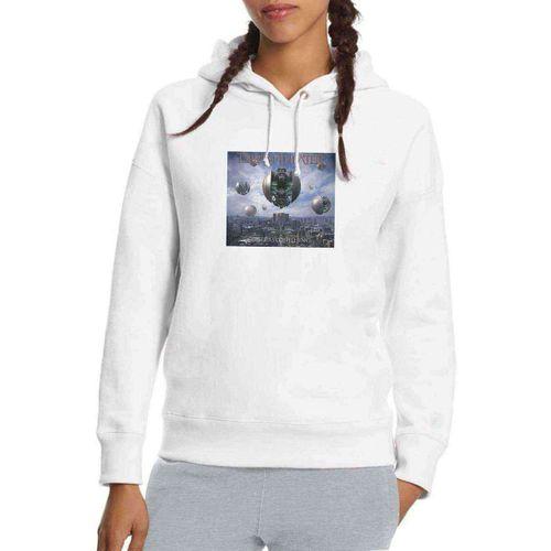 Dream Theater The Astonishing Metal Rock Baskılı Beyaz Kadın Kapşonlu Sweatshirt