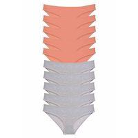 10 adet Süper Eko Set Likralı Kadın Slip Külot Pudra Gri