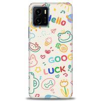 Vivo Y21S Kılıf HD Baskılı Kılıf - Goog Luck + Tam Ekran Koruyucu