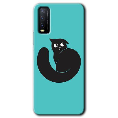 Vivo Y20s Kılıf HD Desen Baskılı Arka Kapak - Cat Vector