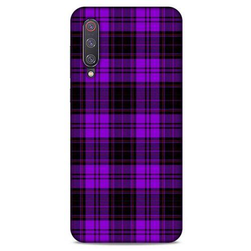 Xiaomi Mi 9 Uyumlu Kılıf Mor Delisi (12) Koruyucu Silikon Kareli