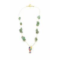 Kırıktaşlı Balık Kolye - Su Yeşili