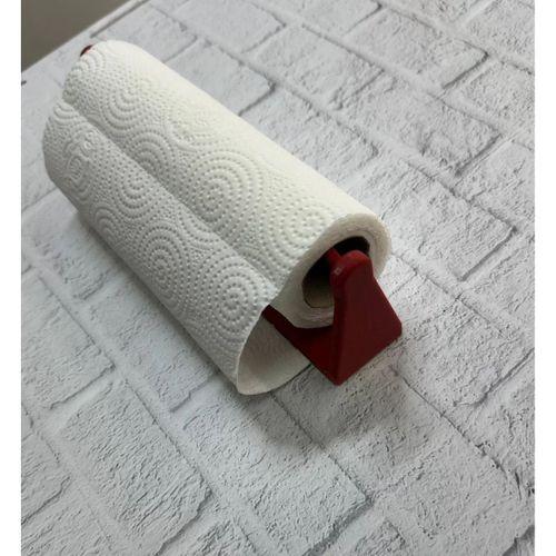 Dekoratif Kırmızı Kağıt Havlu Tutucu Duvar Askılı Model