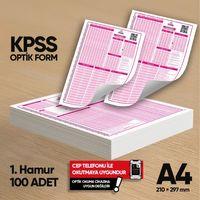 KPSS (GY-GK) Deneme Sınavları İçin 100 Adet (80 GR) Optik Form