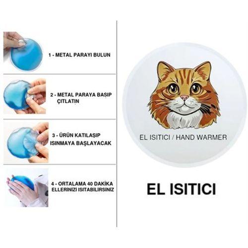 Sıa Kahverengi Kedi Cep Sobası,El Isıtıcı,Sıcak Su Torbası Pvc 10X9,5Cm