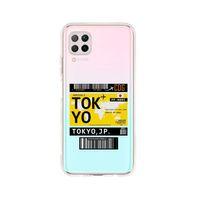 Huawei P40 Lite Tokyo Bilet Tasarımlı Premium Şeffaf Silikon Kılıf