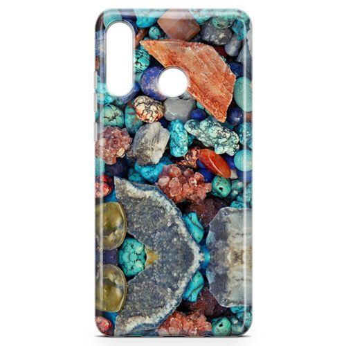 Huawei P30 Lite 2020 Kılıf Pebbles Taşlı Arka Kapak Koruma Desenli Full Koruyucu