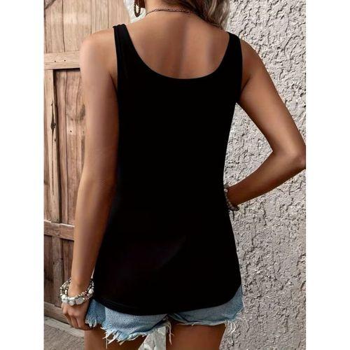 Kadın Askılı Geniş V Yakalı Viskon Bluz