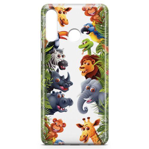 Huawei P30 Lite 2020 Kılıf Hayvanat Bahçesi 2 Arka Kapak Koruma Desenli Full Koruyucu