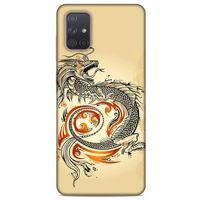 Samsung Galaxy A71 Kılıf Dragons (27) Tasarımlı Kılıf Siyah Ejderha Dövmesi