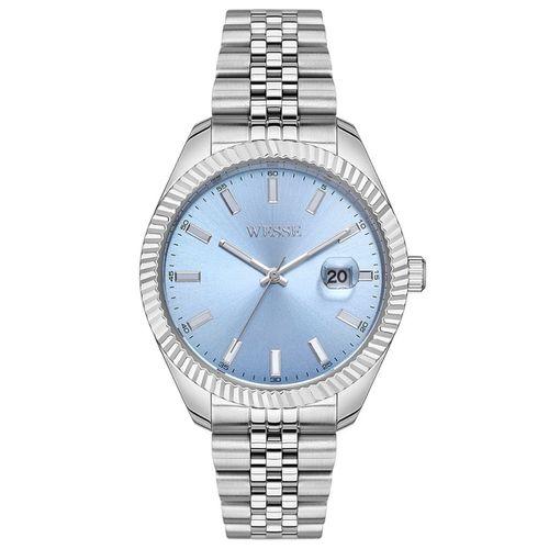 Wesse WWG208207 Quartz Çelik Gri Mavi Kadran 43 mm Erkek Kol Saati