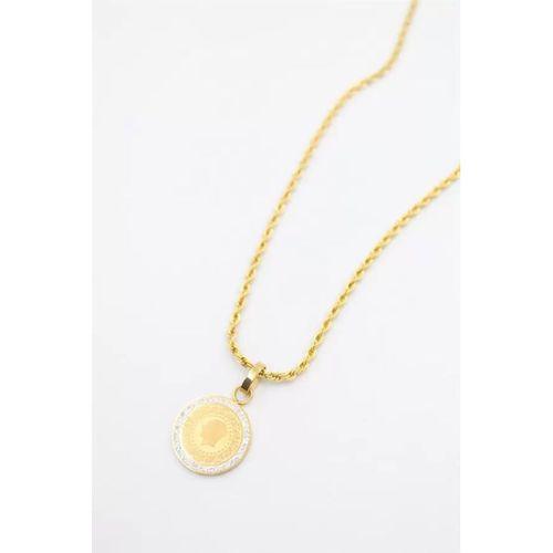 Çeyrek Kolye - 60 cm - Altın