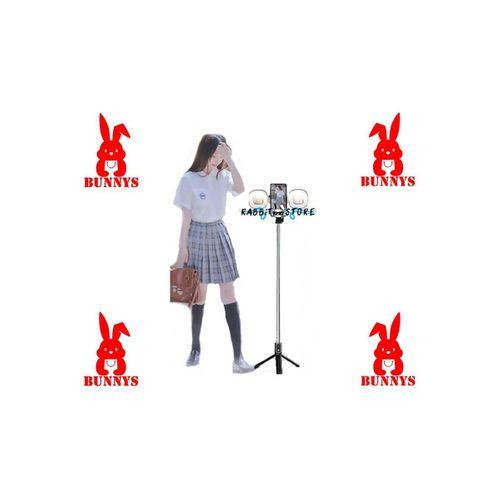 RABBİT STORE Apple iPhone 13 Pro Max Uyumlu Işıklı Tripod Bluetooth Selfie Çubuğu Kumadalı Tiktok Youtube Çekimi