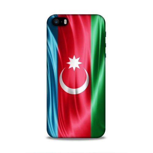 Apple iPhone SE Uyumlu Kılıf Azarbaijan (36) Glitter Kılıf Tam Bayrak