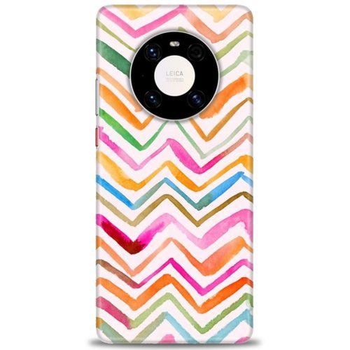 Huawei Mate 40 Pro Kılıf HD Baskılı Kılıf - Zikzak + Tam Ekran Koruyucu