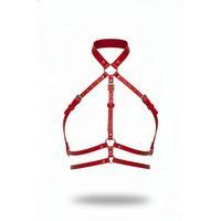 Kırmızı Kadın Kemer Deri Vücut Aksesuarı Tokalı - Brf119