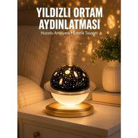 Hava Nemlendirici Led Işıklı Gece Lambası Yıldız Görünümlü Renk Değiştiren