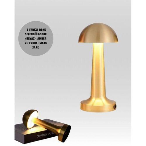 Usb Şarjlı Dokunmatik Led Masa Lambası – 3 Renk Modu & Dimmer