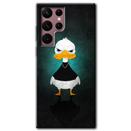 Potkal Hediye Fabrikası Samsung Galaxy S22 Ultra Kılıf HD Desen Baskılı Arka Kapak - Angry Duck
