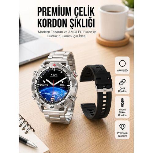 2025 Model Yuvarlak Ekran Android Ve İos Uyumlu Gps Takibi Yapabilen Akıllı Saat Yeni Nesil