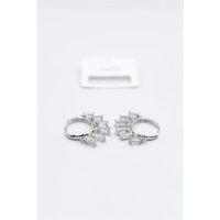 Baget Taşlı Shakira Küpe - Gümüş