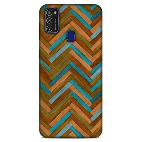 Lopard Samsung Galaxy M21 Uyumlu Kılıf Wood'X (38) Neo Hybrid Kılıf Desenli