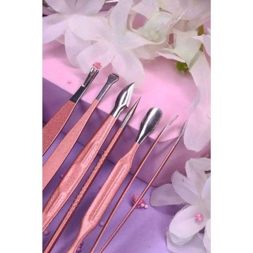 Profesyonel Çantalı Tırnak Bakım Manikür Seti Pembe Renk 12 Parça