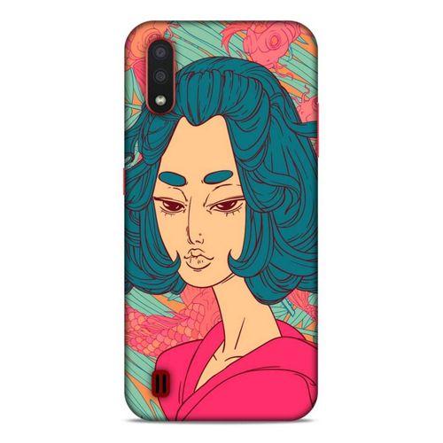 Lopard Samsung Galaxy A01 Uyumlu Kılıf Sürreal Yüzler ♀ (44) Tough Armor Kılıf Desenli