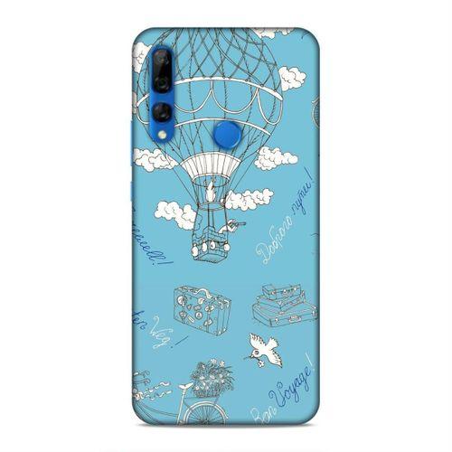 Huawei Y9 Prime 2019 Kılıf Vintage Seyahat Arka Kapak Silikon Koruma Full Koruyucu